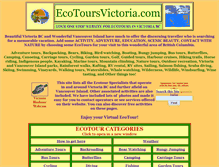 Tablet Screenshot of ecotoursvictoria.com